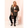 202667 17 damska bunda plus size prosivana s limcem a knoflikem velikost uni barva hneda
