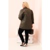 202667 18 damska bunda plus size prosivana s limcem a knoflikem velikost uni barva hneda
