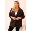 202667 damska bunda plus size prosivana s limcem a knoflikem velikost uni barva hneda