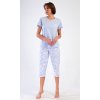 202682 5 damske pyzamo kapri nature barva modra svetle velikost xl