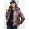 203618 16 damska kratka prosivana bunda s kapuci fashwarm dstreet ty4637 velikost s barva bila