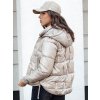 203618 7 damska kratka prosivana bunda s kapuci fashwarm dstreet ty4637 velikost s barva bila