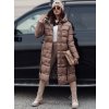 203627 1 damska dlouha bunda s kapuci velvetti dstreet ty4650 velikost s barva hneda