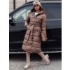 203627 3 damska dlouha bunda s kapuci velvetti dstreet ty4650 velikost s barva hneda