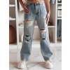 204002 damske dziny wide leg derovane nowista dstreet uy2426 velikost s barva modra svetle