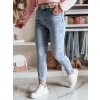 204041 damske dziny slim fit s paskem botanida dstreet uy2448 velikost s barva modra svetle