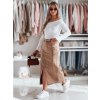 204182 11 damska dzinova sukne midi s rozparkem midiway dstreet cy0479 velikost s barva bezova