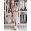 204182 2 damska dzinova sukne midi s rozparkem midiway dstreet cy0479 velikost s barva bezova
