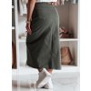 204182 5 damska dzinova sukne midi s rozparkem midiway dstreet cy0479 velikost s barva bezova