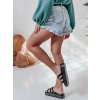 204263 3 damske dzinove sortky s paskem short lover dstreet sy0468 velikost s barva modra svetle
