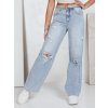204524 2 damske dziny wide leg stylleg dstreet uy2491 velikost s barva modra svetle