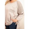 214955 11 damska bluza plus size bavlnena s potiskem bordo velikost uni barva bordo
