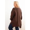 214955 22 damska bluza plus size bavlnena s potiskem bordo velikost uni barva bordo