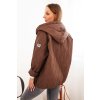 214976 2 damska prosivana bunda s kapuci adele velikost uni barva hneda