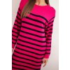 203012 7 damska svetrkova saty pruhovane bezova velikost uni barva ruzova