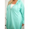 215042 11 damska mikina plus size 6366 s kapuci a zipem velikost uni barva modra