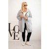 215042 20 damska mikina plus size 6366 s kapuci a zipem velikost uni barva modra
