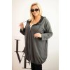215042 23 damska mikina plus size 6366 s kapuci a zipem velikost uni barva modra