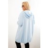 215042 2 damska mikina plus size 6366 s kapuci a zipem velikost uni barva modra