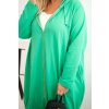 215042 7 damska mikina plus size 6366 s kapuci a zipem velikost uni barva modra
