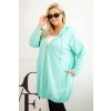 215042 8 damska mikina plus size 6366 s kapuci a zipem velikost uni barva modra