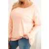 215069 3 damska halenka plus size 6874 s lodickovym vystrihem velikost 2xl 3xl barva oranzova