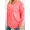 215069 7 damska halenka plus size 6874 s lodickovym vystrihem velikost 2xl 3xl barva oranzova