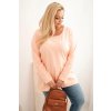 215069 damska halenka plus size 6874 s lodickovym vystrihem velikost 2xl 3xl barva oranzova