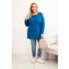 215072 33 damska halenka plus size 6890 s kulatym vystrihem velikost 2xl 3xl barva bordo