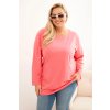 215072 4 damska halenka plus size 6890 s kulatym vystrihem velikost 2xl 3xl barva bordo