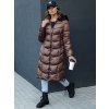 203510 3 damska prosivana bunda s kapuci crystal dstreet ty4488 velikost s barva hneda