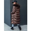 203510 4 damska prosivana bunda s kapuci crystal dstreet ty4488 velikost s barva hneda