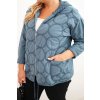 214958 11 damska mikina plus size art3802 na zip velikost uni barva bezova