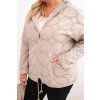 214958 3 damska mikina plus size art3802 na zip velikost uni barva bezova