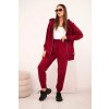 214964 17 damsky bavlneny komplet pl14 se sirokymi nohavicemi a mikinou na zip velikost uni barva hneda