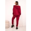 214964 18 damsky bavlneny komplet pl14 se sirokymi nohavicemi a mikinou na zip velikost uni barva hneda