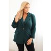 214982 damske viskozove sako 21454 plus size s dlouhym rukavem a limcem velikost uni barva zelena