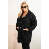 214787 12 damsky kabat plus size beranek s vlnou a kapsami fango velikost uni barva fialova