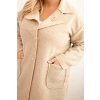 214787 19 damsky kabat plus size beranek s vlnou a kapsami fango velikost uni barva fialova
