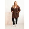 214787 21 damsky kabat plus size beranek s vlnou a kapsami fango velikost uni barva fialova