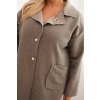 214787 3 damsky kabat plus size beranek s vlnou a kapsami fango velikost uni barva fialova