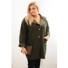 214787 8 damsky kabat plus size beranek s vlnou a kapsami fango velikost uni barva fialova