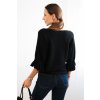215027 10 damsky svetr s ozdobnym manzetou velikost uni barva cerna