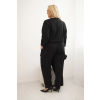 Dámský overal Plus Size 6962 (Velikost 2XL, Barva Černá)