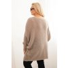215036 10 damsky svetr plus size s mohairem ponco velikost uni barva bordo