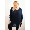 Dámský svetr Plus Size PLUS3 (Velikost UNI, Barva Zelená)