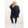 Dámský svetr Plus Size PLUS3 (Velikost UNI, Barva Zelená)