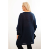 Dámský svetr Plus Size PLUS3 (Velikost UNI, Barva Zelená)