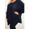 Dámský svetr Plus Size PLUS3 (Velikost UNI, Barva Zelená)