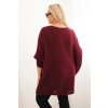 215036 2 damsky svetr plus size s mohairem ponco velikost uni barva bordo